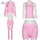  Custom Logo Women Clothing Casual Jogging Suits Womens Sweatsuit Set High Quality Jacket Two Piece Set