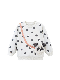  White Color Winter Children Boy Pullover Sweatshirt Fancy Panda Kid Clothes with DOT Allover Print