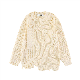  Fried Dough Twist Knitted Crochet Perforated Solid Pullover Men′s Fashion Hip Hop Loose Design Knit Sweater/Sweaters/Top/Clothing/Garment
