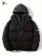  Plus Size Men′s Sports Casual Puffer Jacket for Winter Solid Trendy Thick Tops for Males Men′s Clothing
