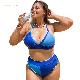  Shein 2022 Summer Bathing Suit Plus Size Two-Piece Contrast Color Stitching Women Bikini Swimwear Bathing Suit Wholesale Swimsuit