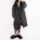  Custom Oversized Design Black Polyester Women Warm Girl Long Hooded Duck Down Jacket Coat Clothing for Winter Lady