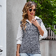  Cross-Border Europe and The United States Zipper Sweater Female Autumn and Winter All-in-One Pullover Vest Outside Overlapping Wear Solid Color Knitted Vest