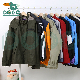  Thick Cool Color Zipper Jacket Street Motorcycle PU Leather Second Hand Men′s Jacket