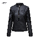  Outdoor Leather Coat Fit Plus Size PU Leather Jacket with Zipper