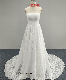  23018 Boat Neckline Spaghetti Straps Wedding Dress with Prints Orange Fabric Bridal Gown Dress with A-Line Skirt Dress Directly Supplied by Manufacturer Bridal