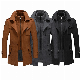  Autumn and Winter New Men′s Double Collar Woolen Warm Plus Size Long Coat Windproof Jacket for Men