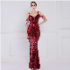  China OEM High Quality Evening Party Prom Women Mermaid Dress Sequin Slim Sheath Women Sexy Skinny Wedding Dress