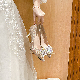  Ys34 Champagne High Heels Women′s Thin Heels Wedding Shoes Ladies Shoe