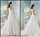  Sheer Bridal Gown Lace 3D Flower A-Line Wedding Dress S201755