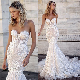 Strapless Bridal Dresses Lace Flowers Mermaid Wedding Gowns Z2086