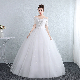 Bridal Dress Lace Fluffy Wedding Dress A-Line Sexy Bride Gowns Plus Size