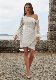  Luxury Pearl Beading Sparkle Tulle Short Long Sleeve Wedding Evening Dress