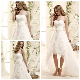 Spring Organza Short Front Long Back Wedding Dress (10274)