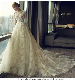  V-Neck Bridal Gowns Customizedpuffy Lace Wedding Dresses Z8016