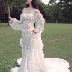 Yc152 2024 New Mori Bridal Dress Long Sleeve Fishtail Wedding Dress