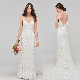  V-Neck Lace Wedding Dress 220 Beaded Sheath Garden Beach Bridal Dresses M5283