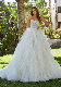  Strapless Sweetheart Beaded Lace Bodice Ruffled Skirt Long Train Wedding Ball Gown Dresses