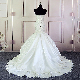  Yc84 Bride Fishtail Trailing Wedding Dress Beaded Double Layer White Dress