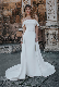  Custom Made off Shoulder Beaded Satin Detachable Long Train Mermaid Wedding Dress