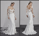  Mermaid Boho Beach Bridal Gowns Long Sleeves Spandex Jersey Lace Wedding Dresses Z8015