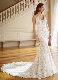  Lace Bridal Gown Sleeveless A-Line Beaded Beach Garden Travel Wedding Dress Yao86