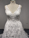  9003 Deep V Neckline with Petal Type Tulle Train Wedding Dress with Fashion Lace Mermaid Skirt with Bridal Gown Dresses for Wholesale