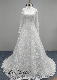  Lb0079 New Wedding Dress with High Neckline and Long Sleeve Embroidery Lace Bridal Wedding Dress Princess Dresses