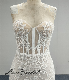  23013 Illusion Bodice and Long Puff Sleeve Wedding Dress with Sparkling Tulle A-Line Skirt Dress with Fashion Lace Main Wedding Dress Hot Sale 2023 New Style