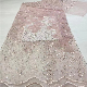  Elegant 3D Flower Embroidery Lace Fabrics with Sequins for Wedding Dresses and Party Dresses