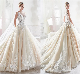 Sleeveless Bridal Dresses Long Sleeves Ball Gown Wedding Dress Yao56