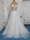  Custom A-Line Bridal Gowns Lace Buttons Back Wedding Dress M2037