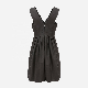 Deep V Neck Black Pleated Cocktail Dress