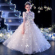  Baby Clothes Sequin Embroidery Girls Party Garment Wedding Dress Princess High Quality Fluffy Cute Dress