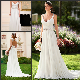  V-Neck Chiffon Bridal Gown Chiffon Beading Beach Wedding Dresses Ld1156