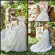  Sleeveless Lace Bridal Gown Tulle Organza Beach Wedding Dress M5715