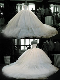  Organza Tulle Bridal Ball Gown Beads Puffy Wedding Dresses Z2043
