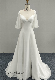 103 Deep V Neckline Chiffon Pleating Wedding Dress with Dress Bubble Sleeve Bridal Gown Directly Supplied by Manufacturer Bridal Factory