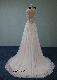  0019 Illusion Bodice with V Neckline Shoulder Wedding Dress with Chiffon A-Line Wedding Dresses for Directly Supplied by Manufacturer Bridal Dress
