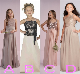  Champagne Junior Bridesmaid Dresses Lace Satin Chiffon Flower Girl Dresses Wedding Lb21923