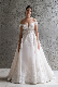  Handmade off Shoulder Long Train A-Line Lace Dress Wedding Gowns Women