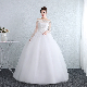  Bridal Dress Lace Fluffy Wedding Dress A-Line Long-Sleeve Bride Gowns Plus Size