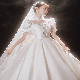 Yc199 Bride Satin Court Trailing Simple Temperament Princess Style Wedding Dress