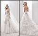  Blue Lace Bridal Gown Organza Strapless Wedding Dress We2016