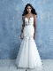  Strapless Sweetheart Neckline Beaded Lace Long Train Mermaid Princess Wedding Dress