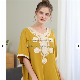  Rayon Woven Muslim Women Kaftan Abaya Dresses Short Sleeves Beaded Moroccan Wedding Dress