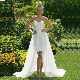 Spaghetti Bridal Gown Lace Short Wedding Dresses Detachable Train S22