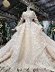 Sweetheart Bridal Wedding Dress Long Sleeves Ball Gown with Detachable Train Ld11521