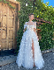  Butterflies Lace Bridal Gown Split A-Line Wedding Dresses Z2025