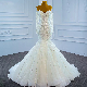  Yc316 2024 Summer One-Shoulder Dignified Atmosphere Lace Short-Sleeved Wedding Dress